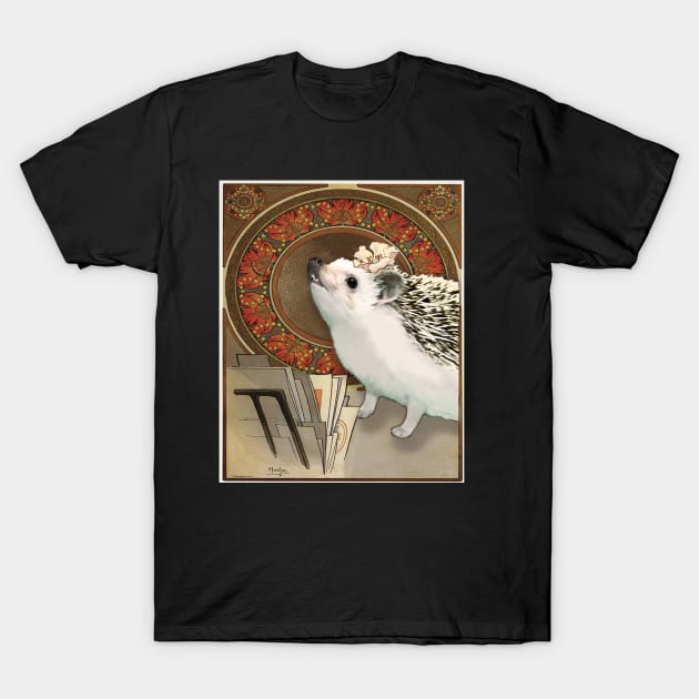 Art Nouveau Hedgehog Tee Shirt T-Shirt by UrchinWear